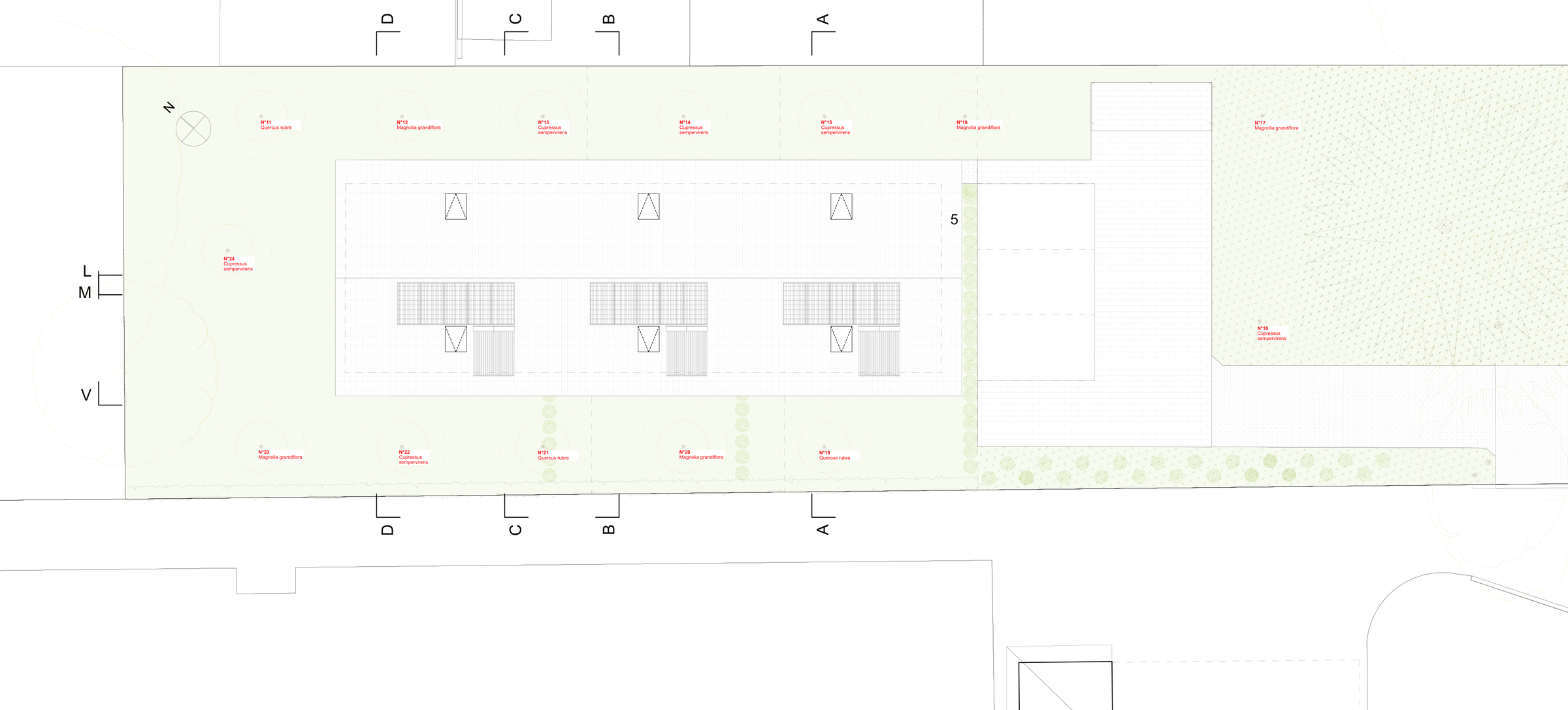 Plan masse et toiture — Les Villas des Fraisiers